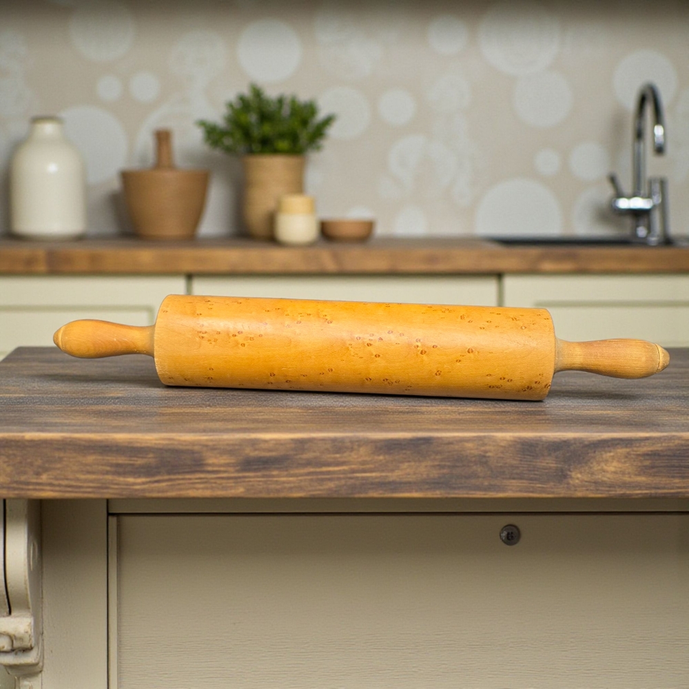Vintage Birdseye Maple Rolling Pin 17.5"